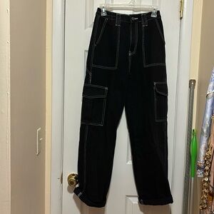 Black Cargo Jeans